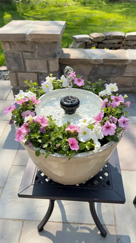 Solar Fountain Patio Decor Ideas | Relaxing Water Feature for Small Gardens | Outdoor Zen