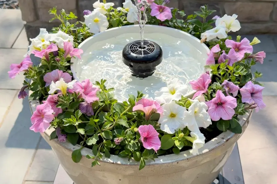 Solar Fountain Patio Decor Ideas | Relaxing Water Feature for Small Gardens | Outdoor Zen