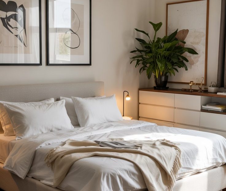 Cozy Minimalist Small Bedroom Ideas with Neutral Tones and Smart Storage