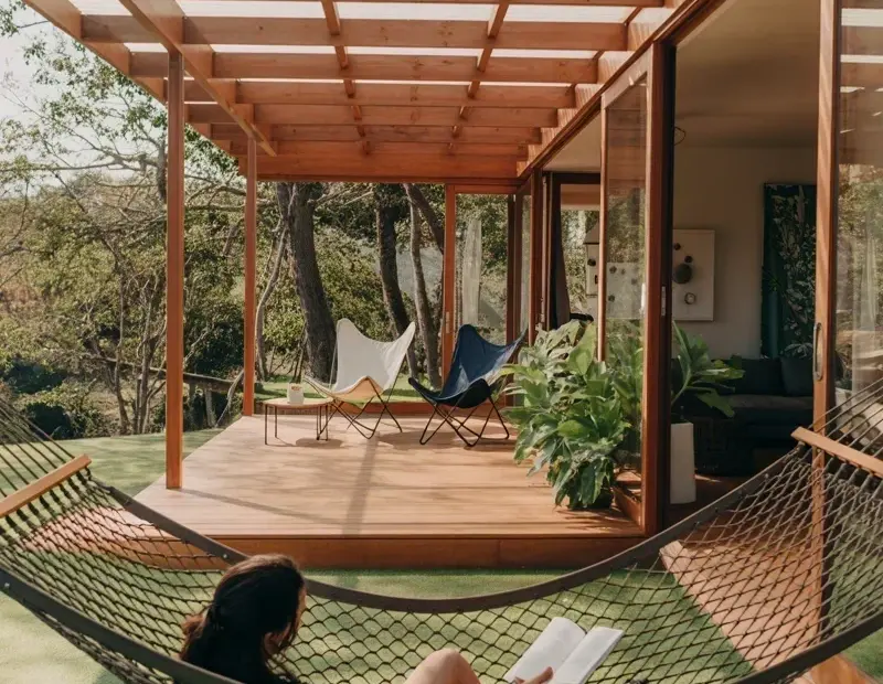 How We Built a Budget Suspended Hammock Deck on Artificial Turf