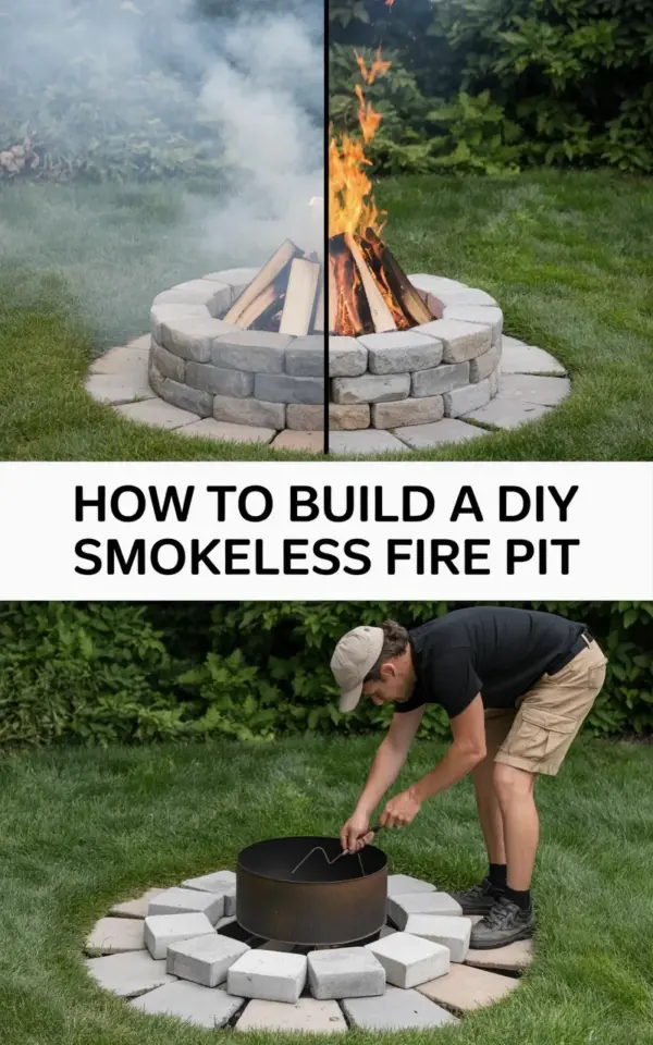 DIY Smokeless Fire Pit Build - See the Smoke-Free Before & After!