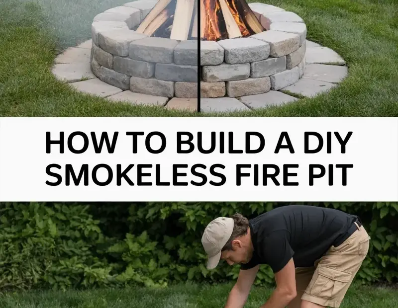 DIY Smokeless Fire Pit Build - See the Smoke-Free Before & After!