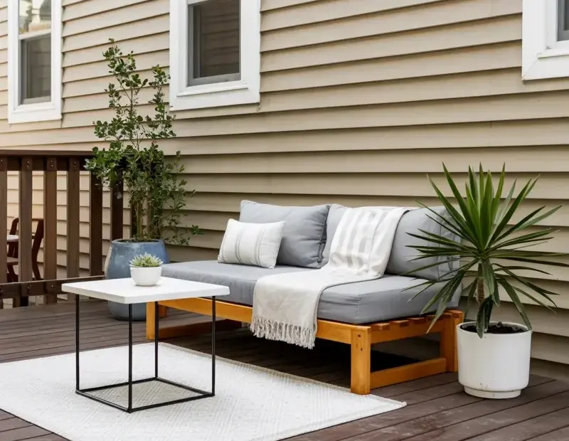 Before & After Outdoor Deck Makeover: Cozy Daybed Hangout