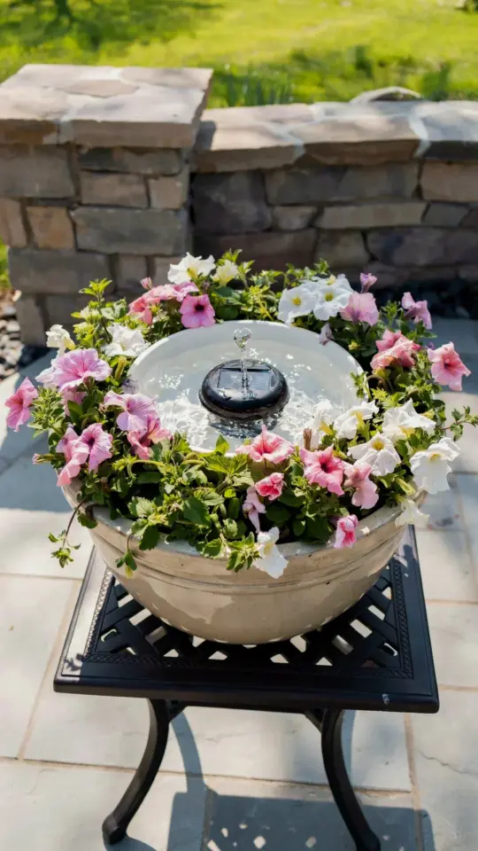 Solar Fountain for Patio Decor β Peaceful Bird Bath Water Feature