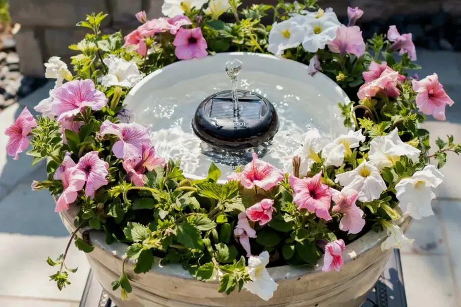 Solar Fountain for Patio Decor – Peaceful Bird Bath Water Feature