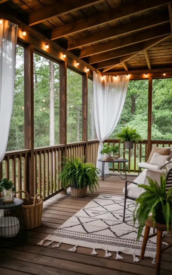 Screened Porch on a Budget? Here's How We Made Ours Cozy