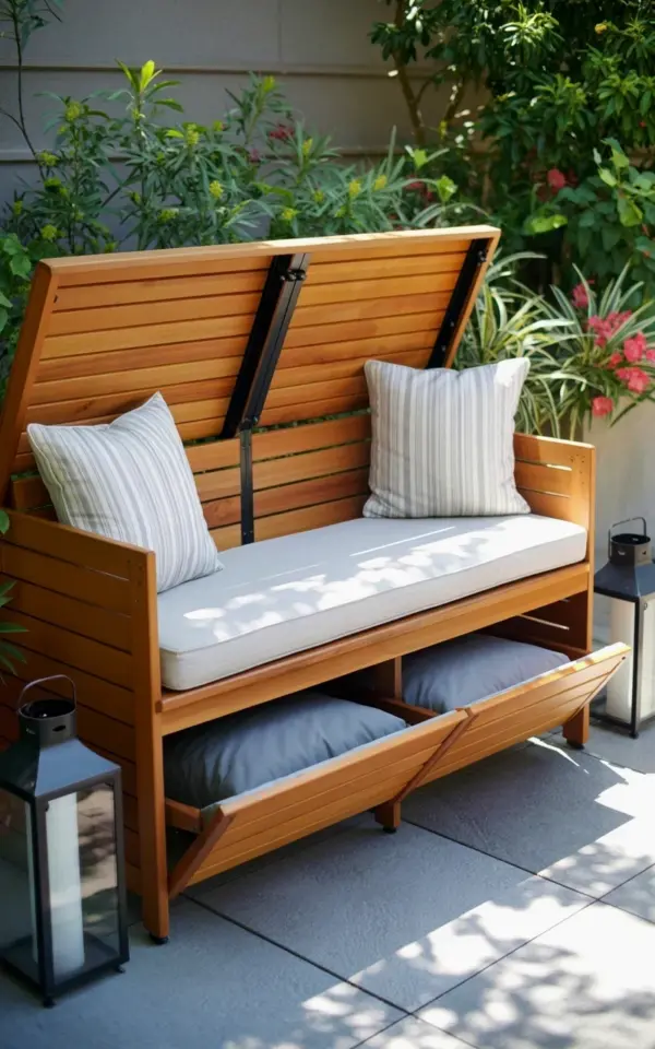 Outdoor Patio Storage Bench Mistake to Avoid | Cedar Lid with Hidden Cushion Storage
