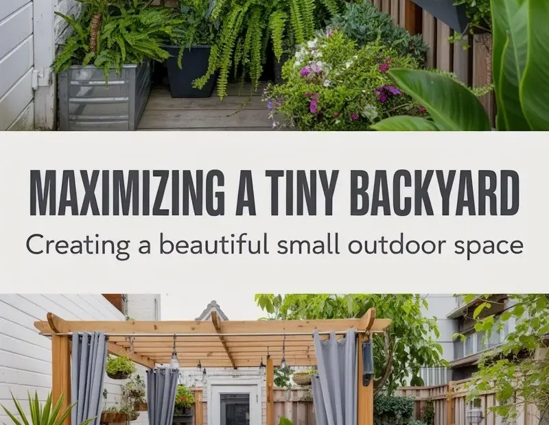 Small Backyard Ideas: How to Maximize a Tiny Outdoor Space with a Pergola & Planters