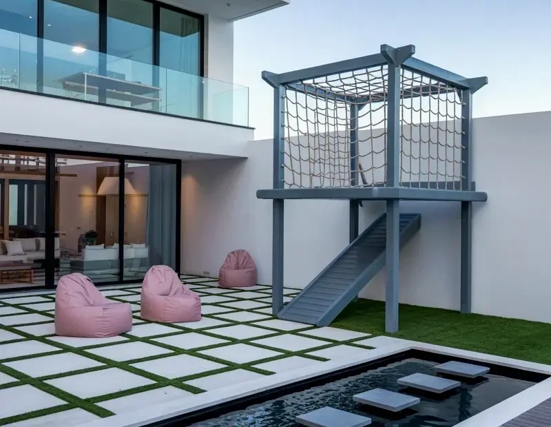 Patio Decor Ideas: How to Mix Pavers, Turf, and a Water Feature
